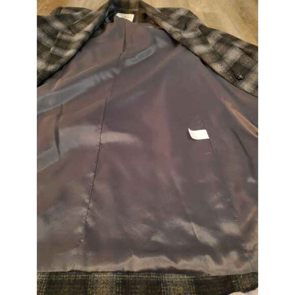 Pierre Dumas Boho Vintage Sz Small (8-10) Wool Jacket-Long Blazer blk, blue, gry - Picture 3 of 11